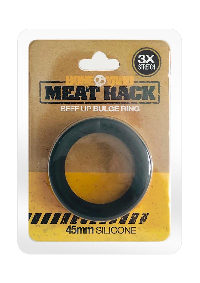 Bone Yard Meat Rack Beef Up Bulge Ring Silicone Cock Ring Black
