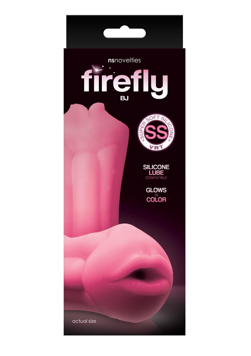 Firefly BJ Stroker Silicone Glow In The Dark - Mouth - Pink