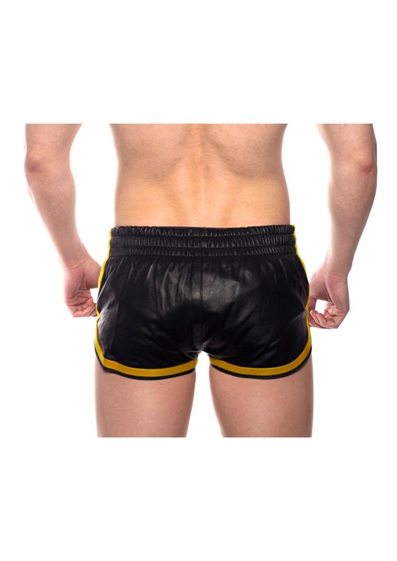 Prowler Red Leather Sport Shorts Yell Md