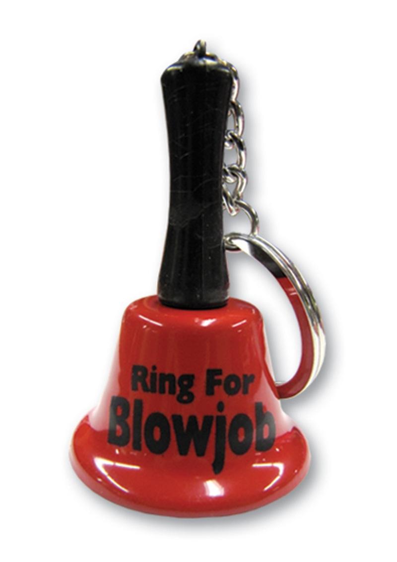 Ring For Blowjob Keychain Bell Novelty Item