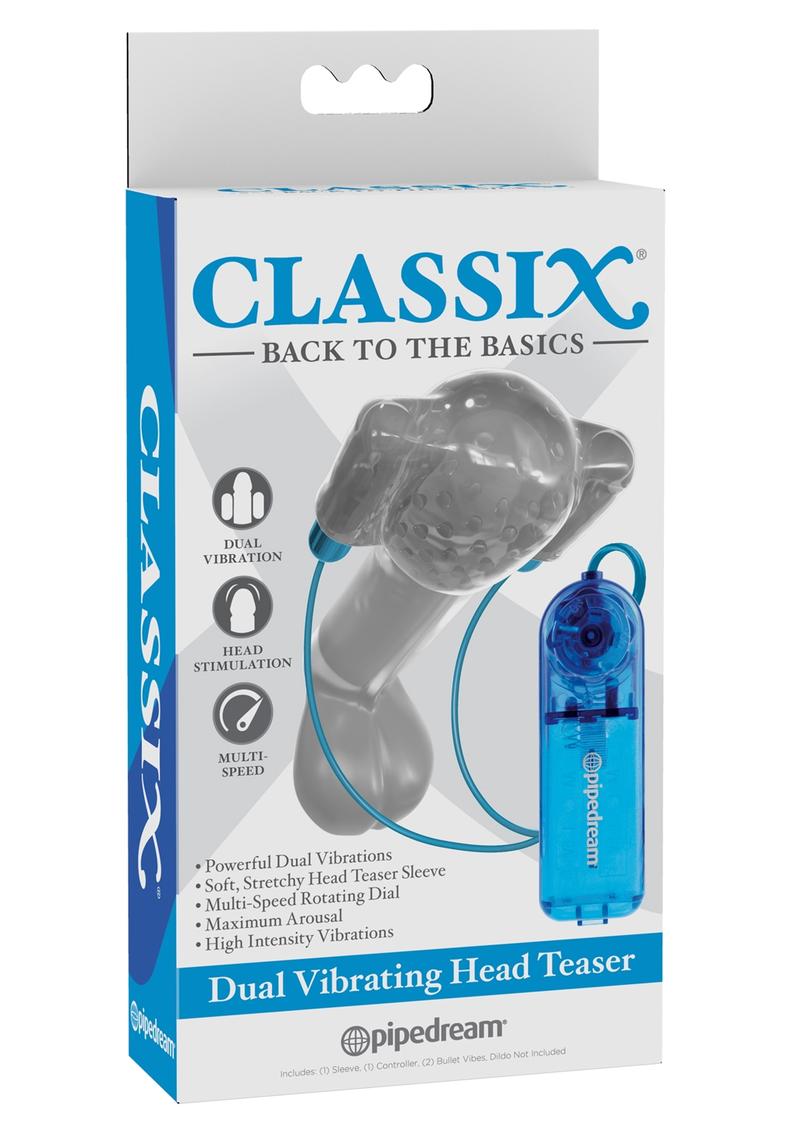 Classix Dual Vibrating Head Teaser Multi Speed Blue