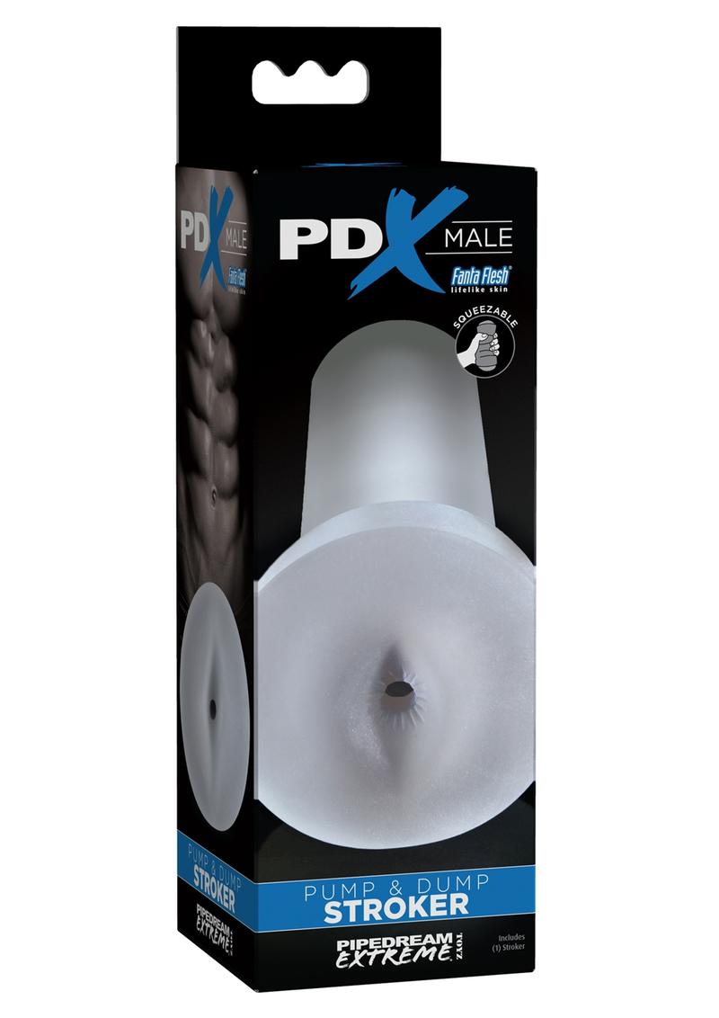 PDX Male Pump and Dump Anal Stroker Clear