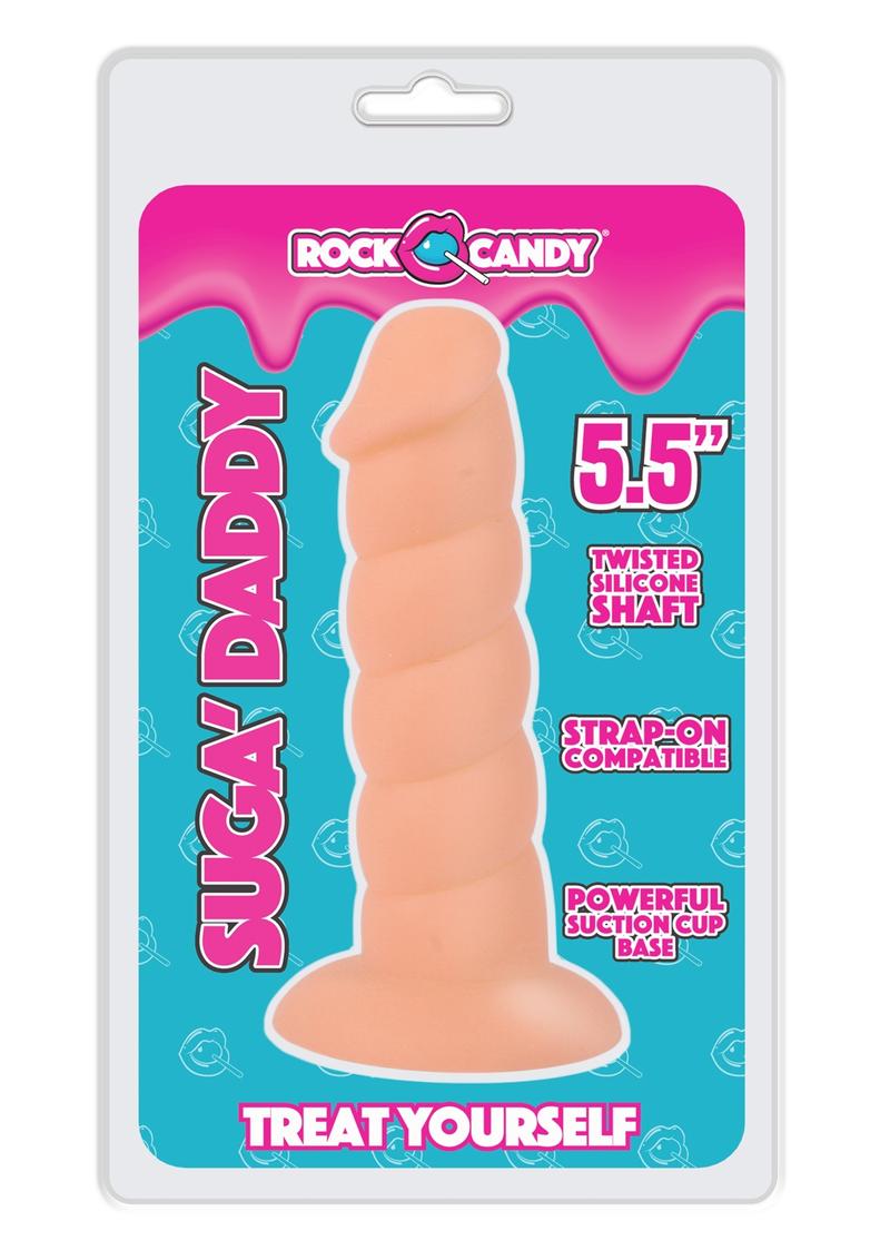 Rock Candy Suga Daddy 5.5 Dildo Non Vibrating Suction Cup Base Flesh