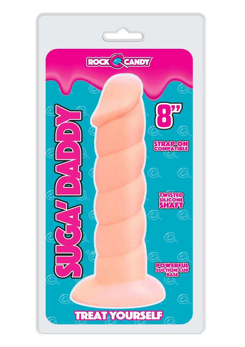 Rock Candy Suga Daddy 8 Dildo Non vibrating Suction Cup Base Flesh