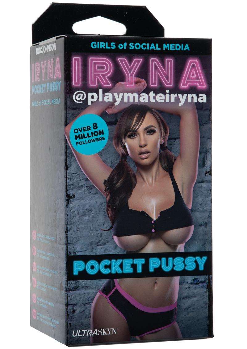 Girls Of Social Media Playmate Iryna Pocket Pussy UltraSkyn Realistic Stroker Vanilla 5.75 Inches