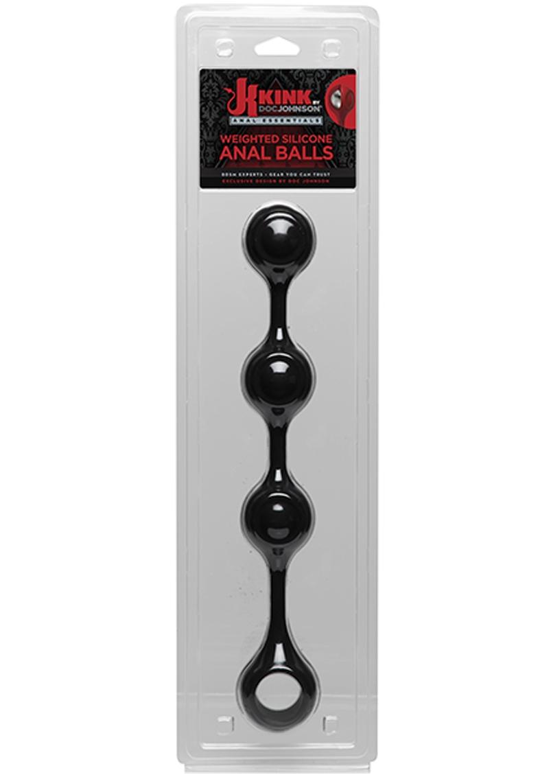 Kink Weighted Silicone Anal Balls Black