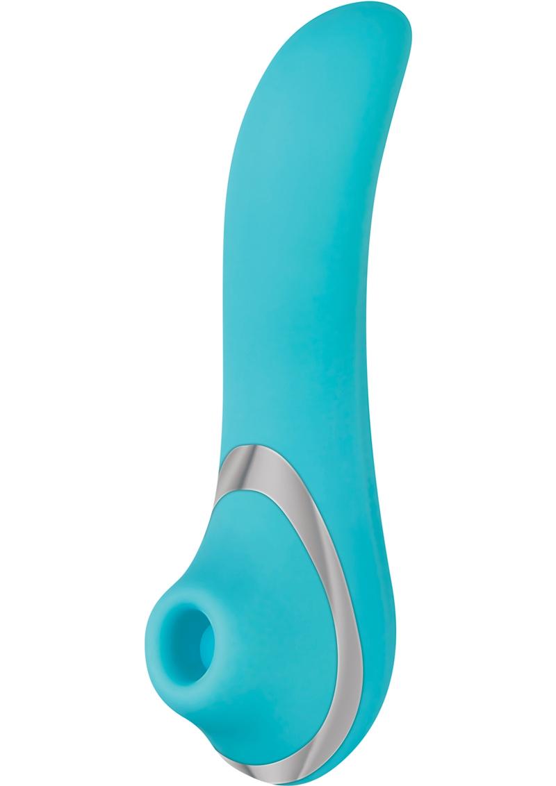 Adam and Eve French Kiss Her Clit Stimulator Rechargeable Silicone Splashproof Teal