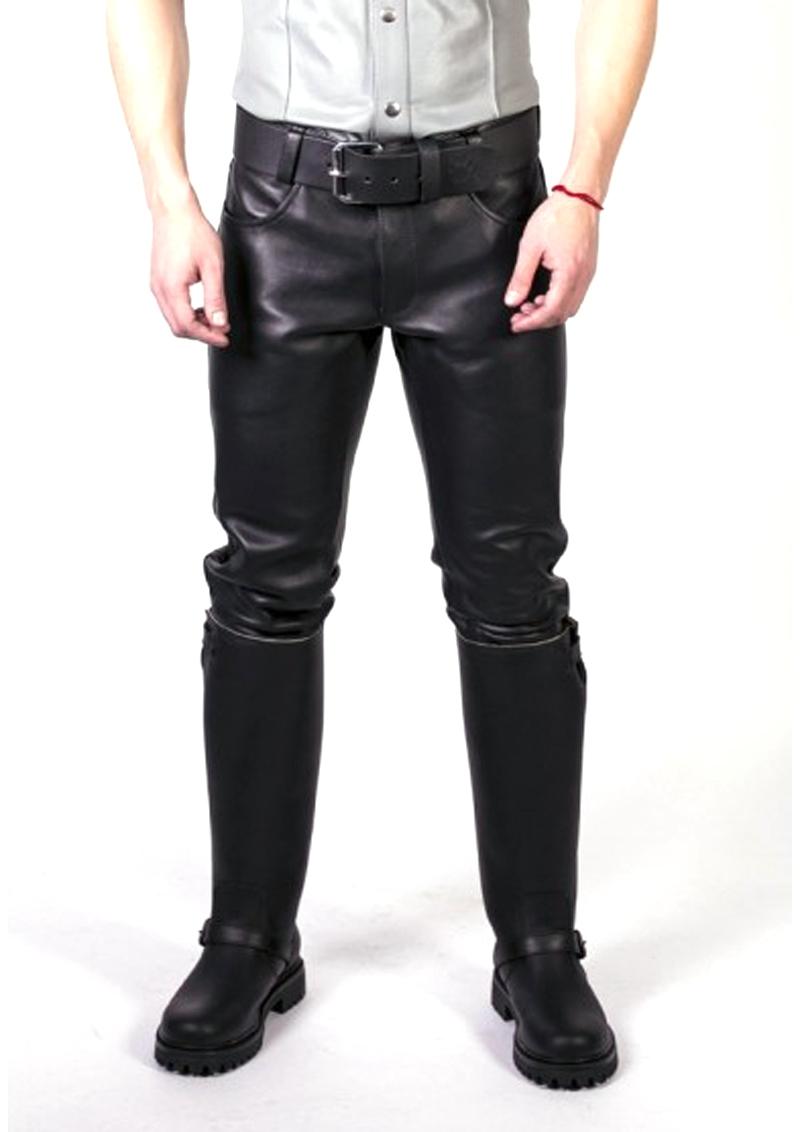 Prowler Red Leather Jeans Blk 28