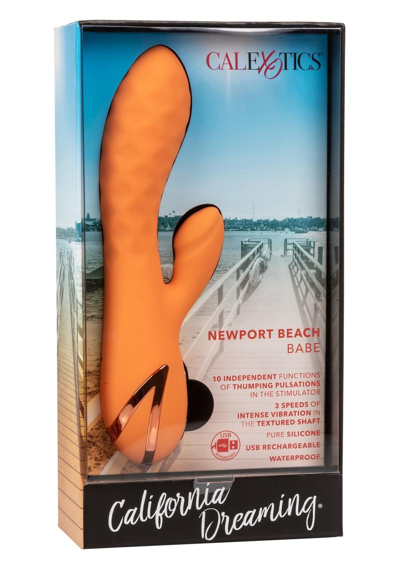 California Dreaming Newport Beach Babe Silicone Rechargeable Waterproof Orange