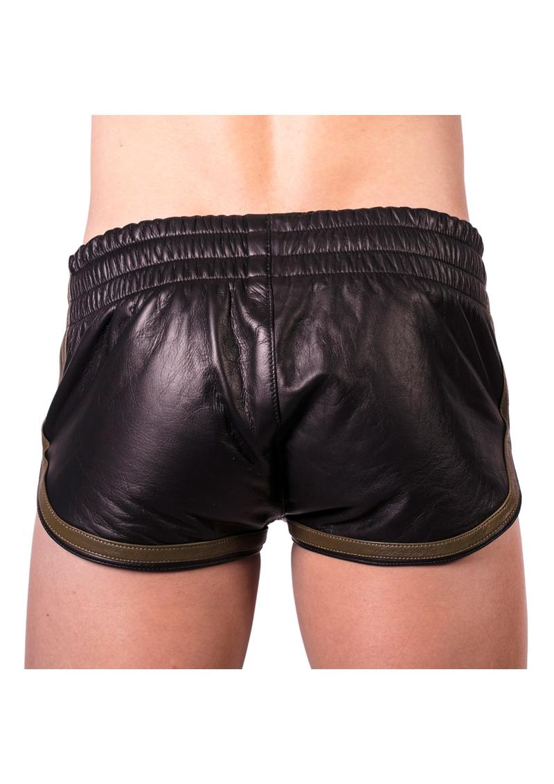 Prowler Red Leather Sport Shorts Grn Sm