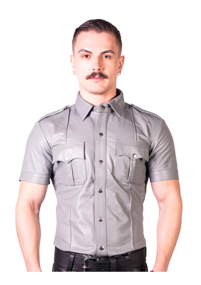 Prowler Red Slim Police Shirt Leather Grey XXL