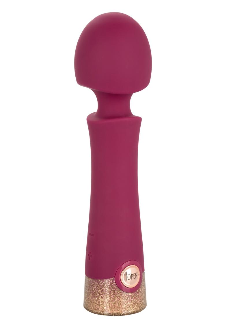 Starstruck Romance Rechargeable Silicone Wand Massager - Red
