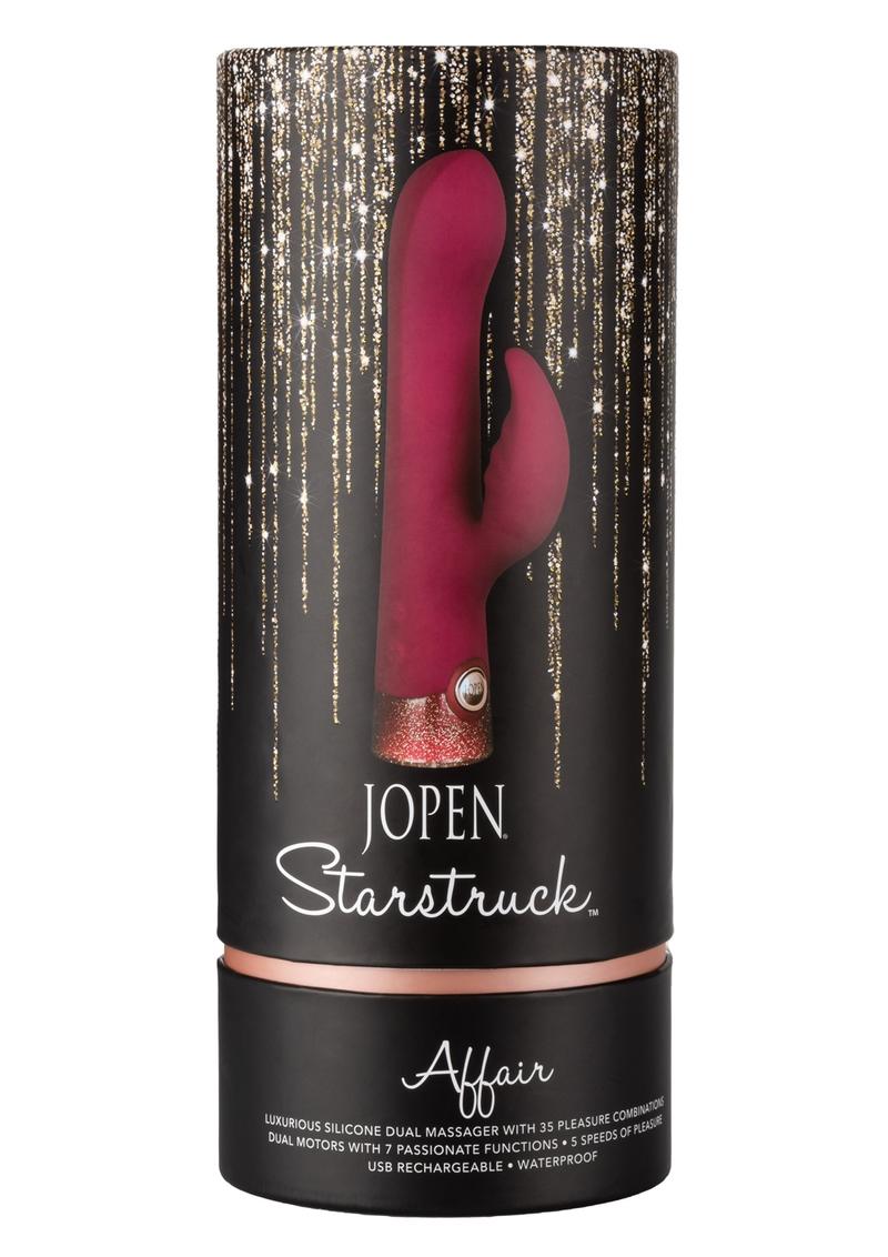Starstruck Affair Rechargeable Silicone Rabbit Vibrator - Red