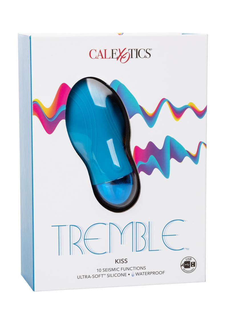Tremble Kiss Silicone USB Rechargeable Massager Waterproof Blue 4.75 Inches