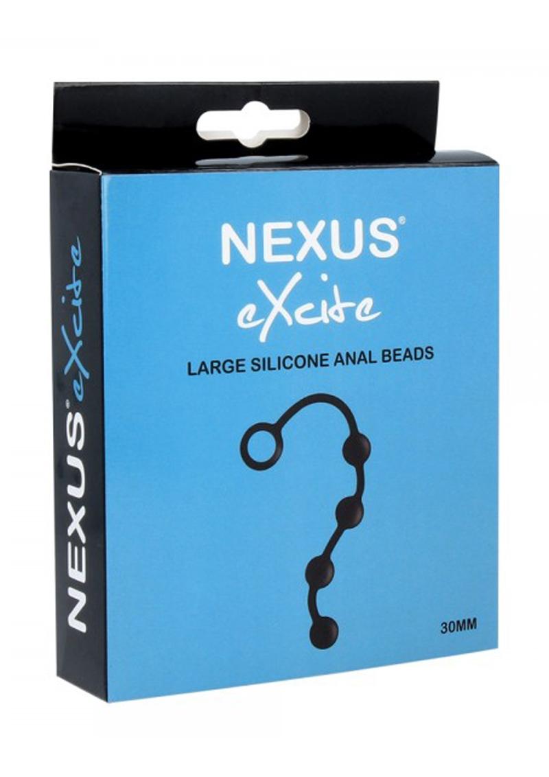 Nexus Excite Large Silicone Anal Beads  30MM BlackBlack
