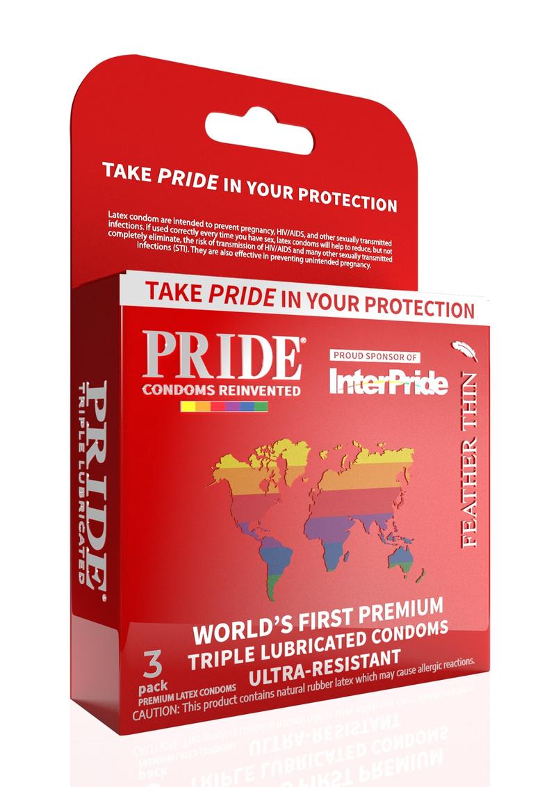 Pride Feather Thin Condoms 3pk