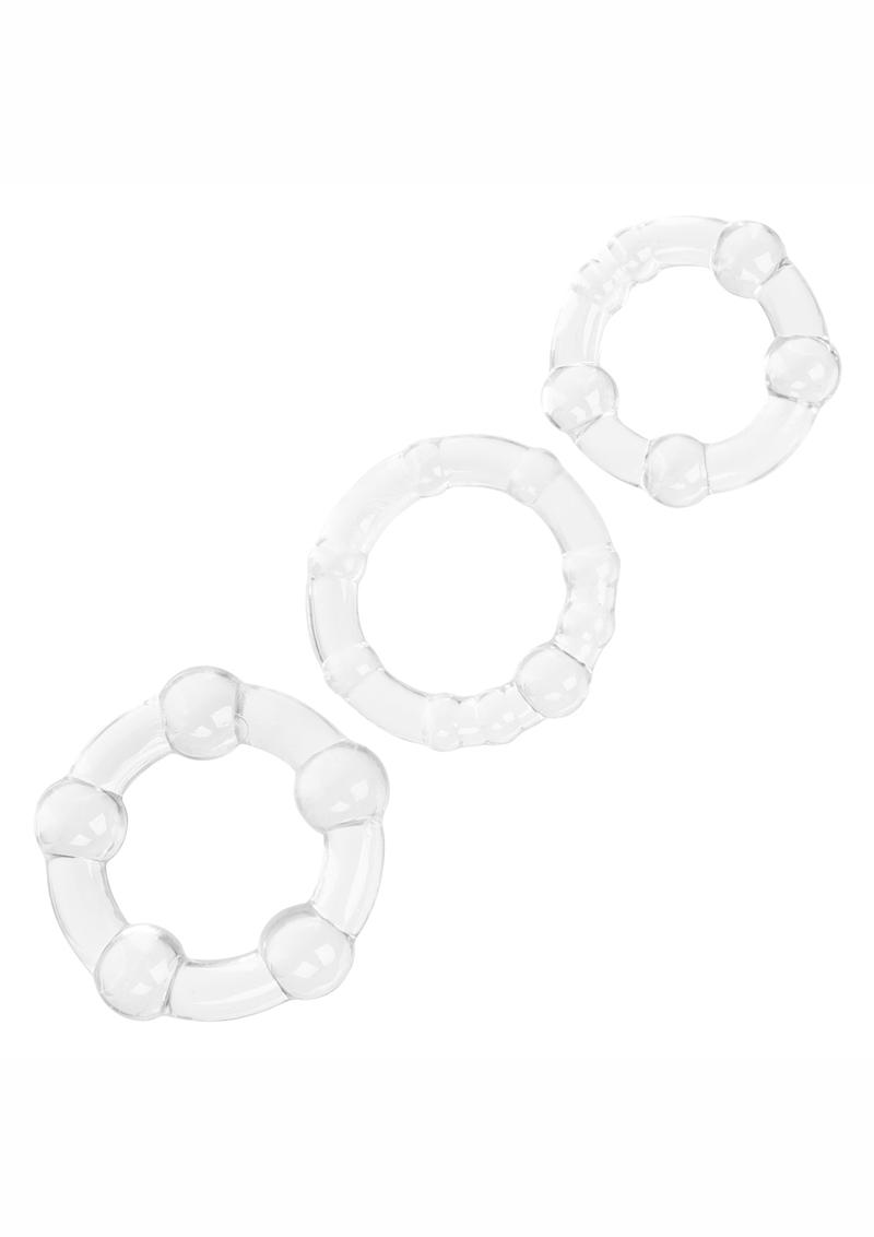 Siicone Island Rings Clear 3 Sizes