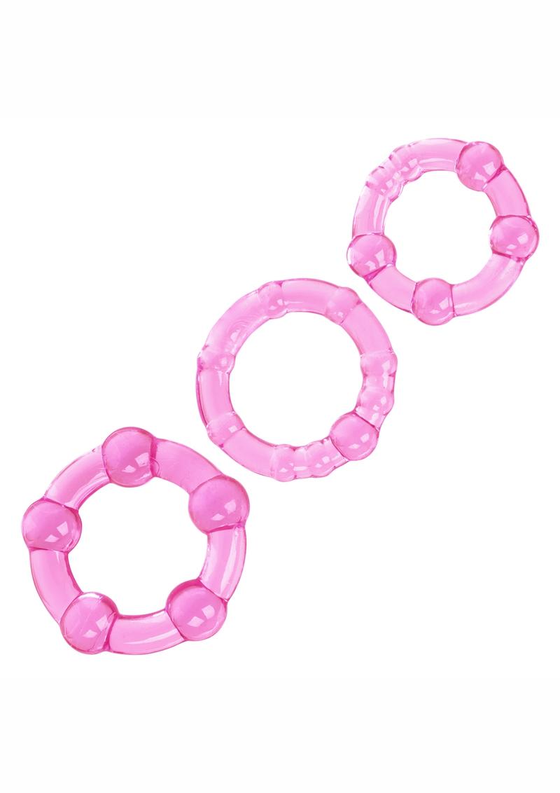 Siicone Island Rings Pink 3 Sizes