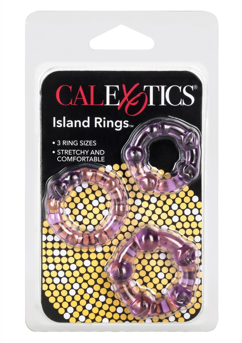 Siicone Island Rings Purple 3 Sizes