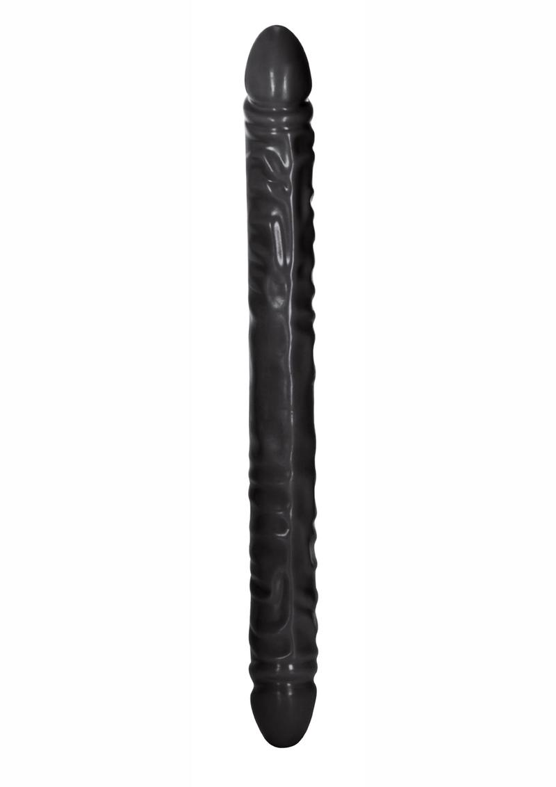 BLACK JACK VEINED DOUBLE DONG 18 INCH BLACK