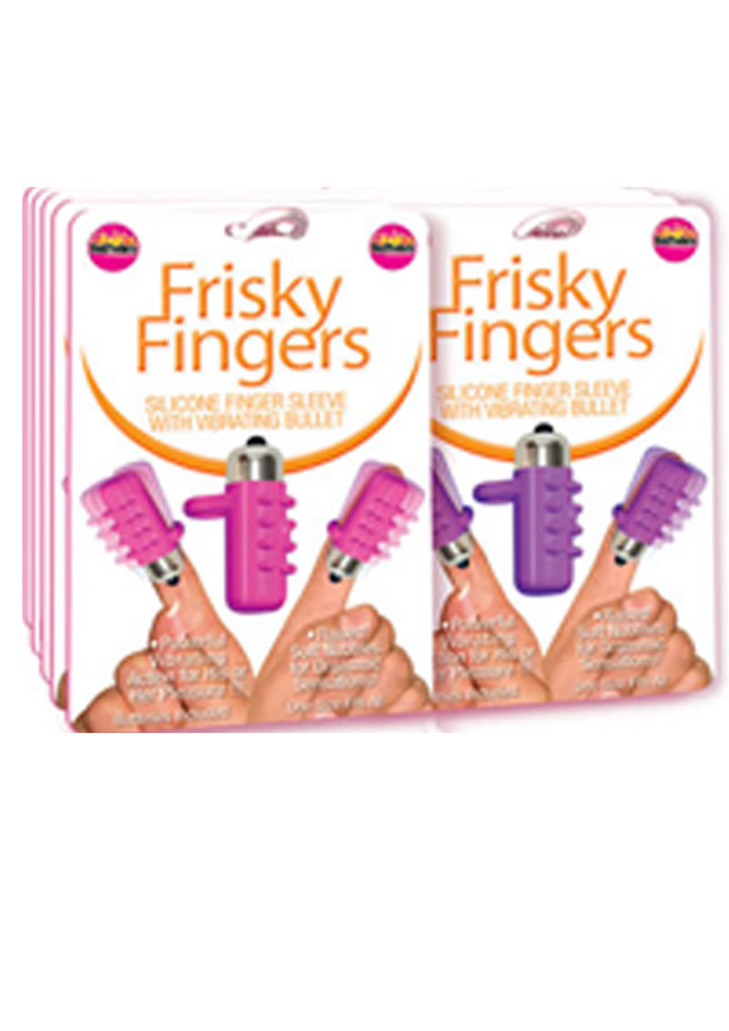 Frisky Fingers Silicone Finger Sleeve With Vibrating Bullet Purple