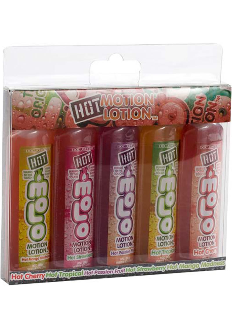 Hot Motion Lotion Flavored Water Based Lubricant 1oz (5 Pack)