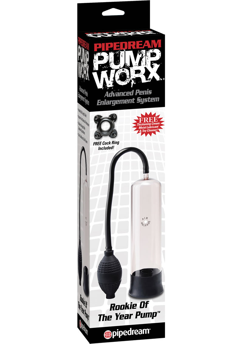 Pump Worx Rookie Of The Year Pump Advanced Penis Enlargement System - Clear And Black