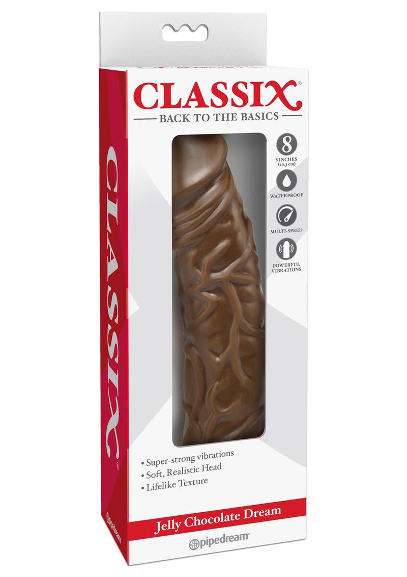 Classix Jelly Chocolate Dream No. 2 Realistic Vibrating Dildo 8in - Chocolate