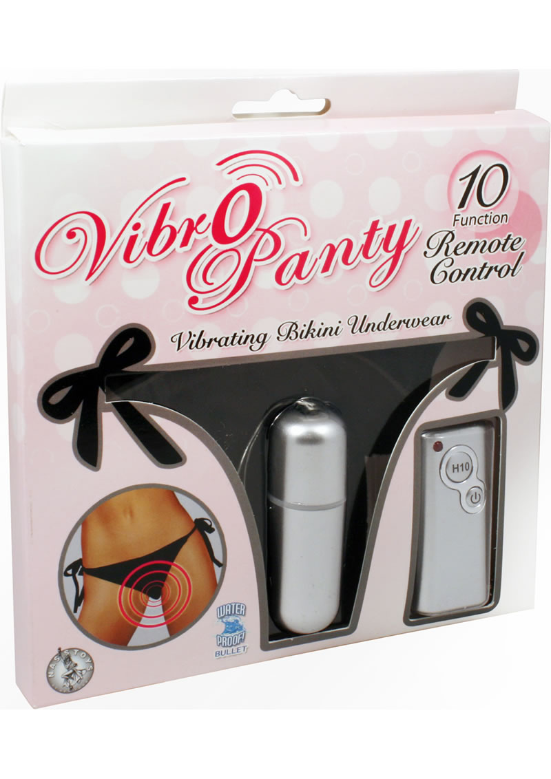 Vibro Panty Vibrating Bikini Remote Control Underwear - One Size - Black