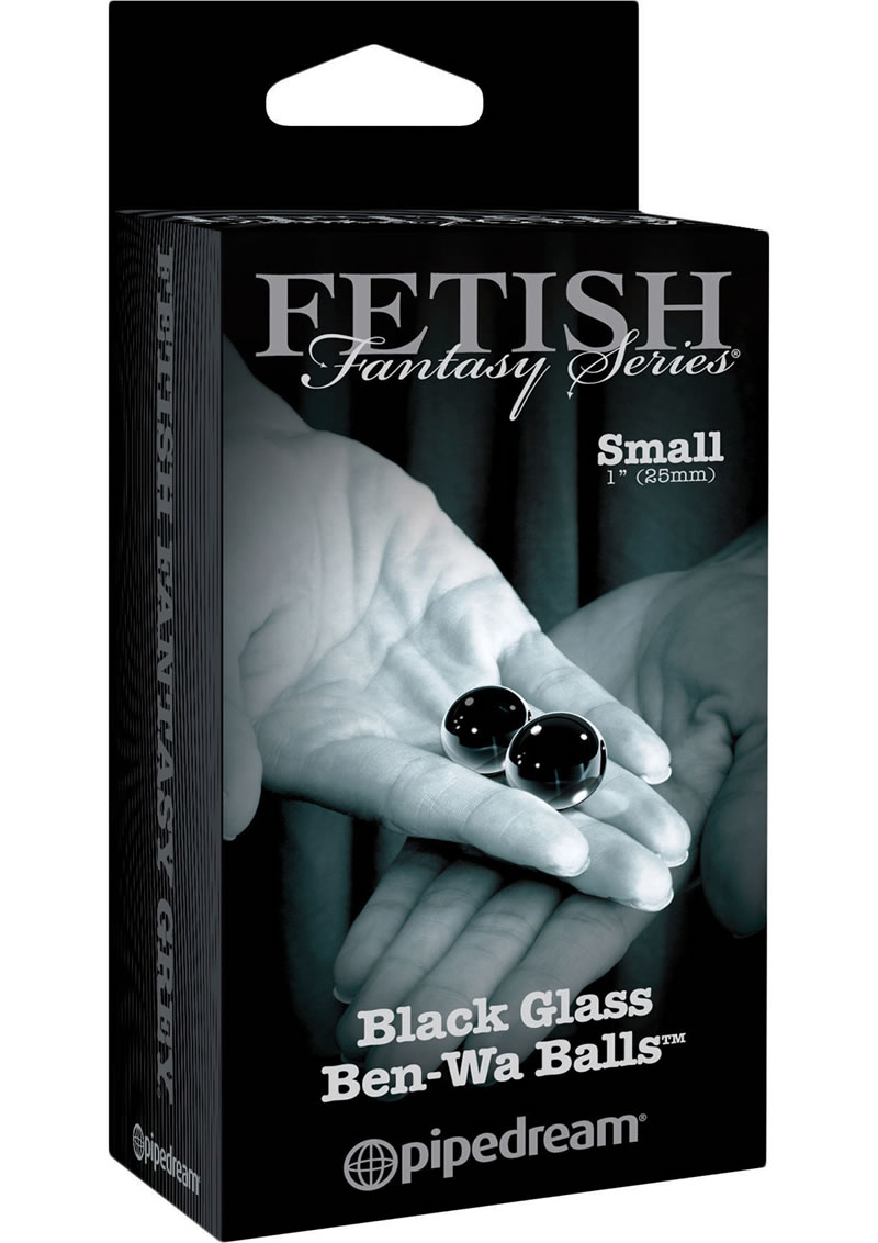 Fetish Fantasy Series Limited Edition Glass Ben-Wa Balls Black Small 1 Inch Diameter