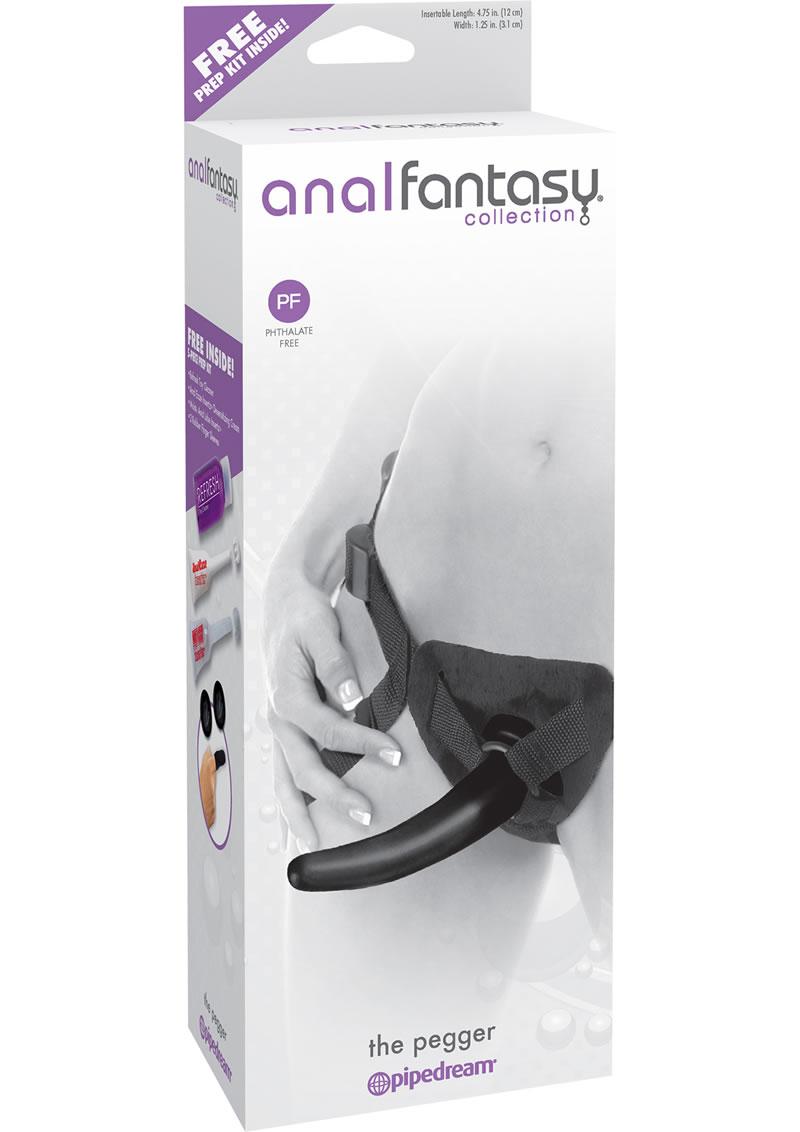 Anal Fantasy Collection The Pegger Strap On Black 4.75 Inch
