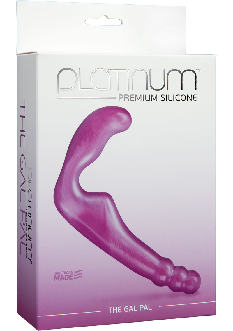 Platinum Premium Silicone The Gal Pal Strapless Strap-On G-Spot Dildo 6.2in - Purple