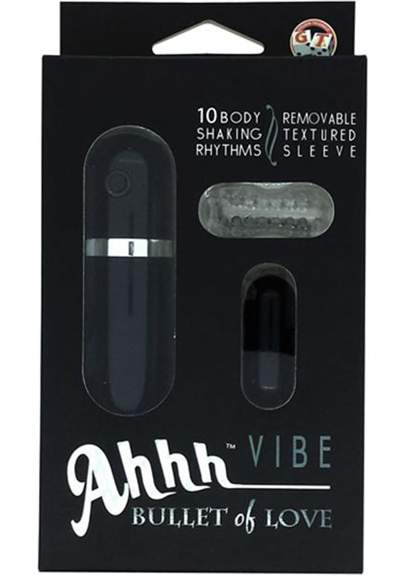 Ahh Vibrator Bullet Of Love With Remote Control - Black