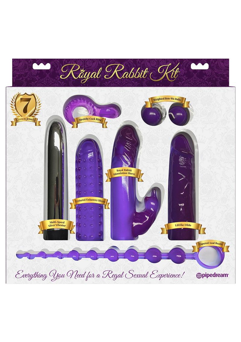Royal Rabbit Vibrating (7 Piece Kit) - Purple