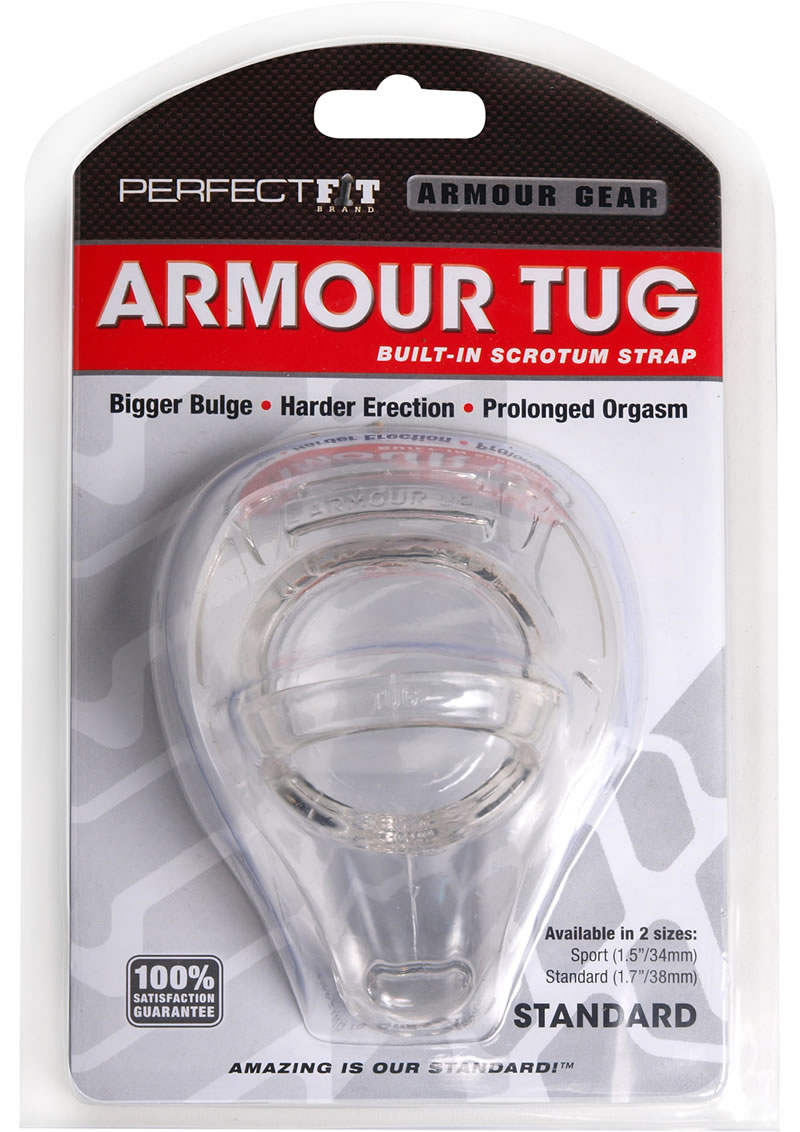 Perfect Fit Armour Gear Armour Tug Built in Scrotum Strap Standard - Clear