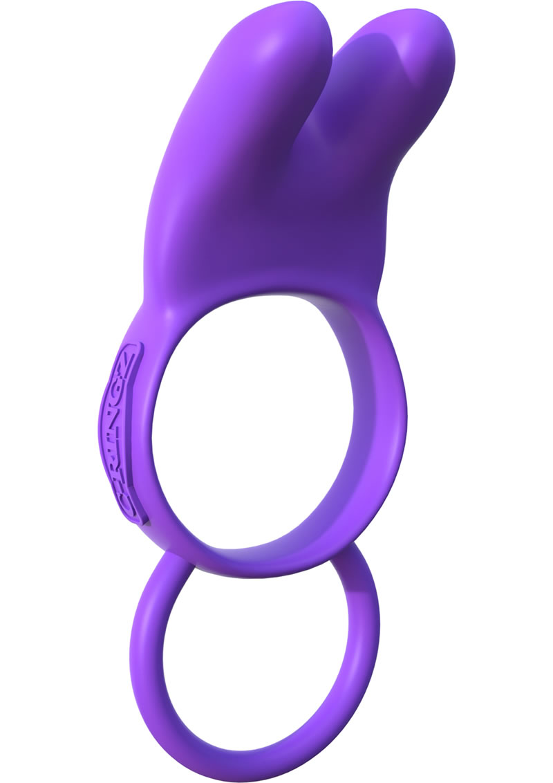 Fantasy C-Ringz Twin Teazer Rabbit Silicone Cock Ring - Purple