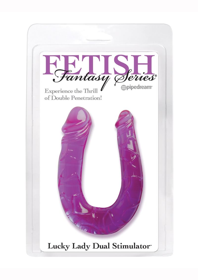 Fetish Fantasy Series Lucky Lady Dual Stimulator Dildo 12in - Purple