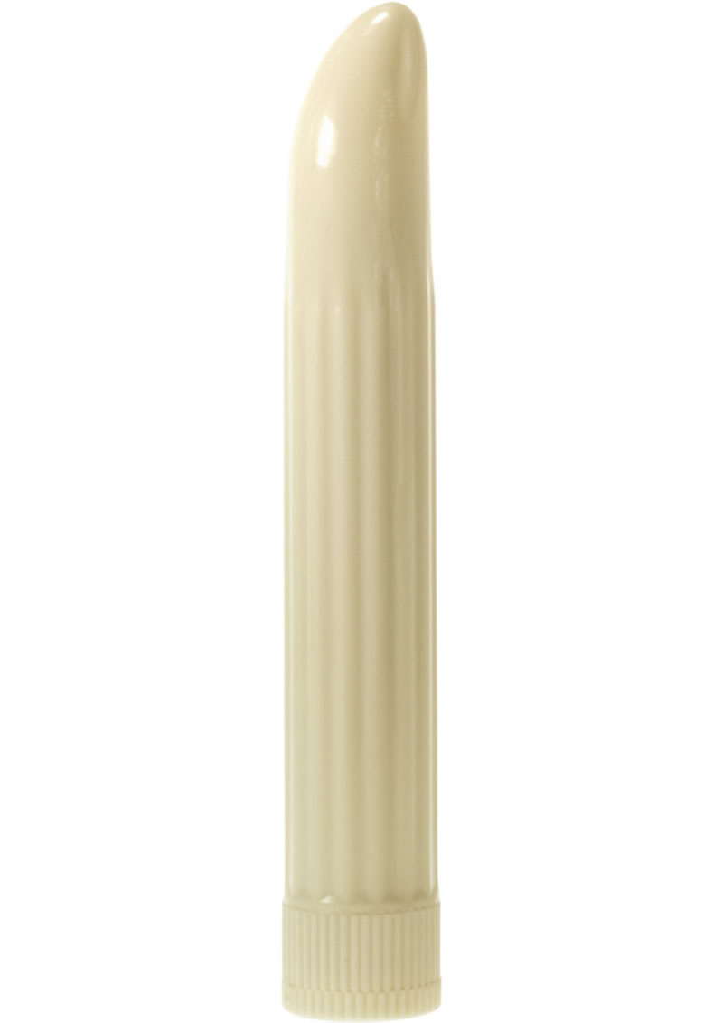 Minx Sensuous Ribbed Vibrator - Ivory White