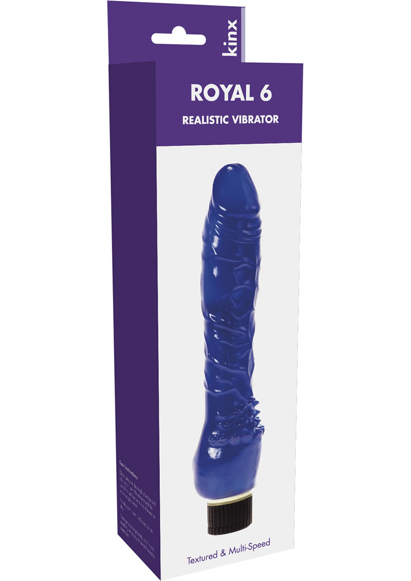 Kinx Royal 6 Realistic Vibrator 6in - Blue