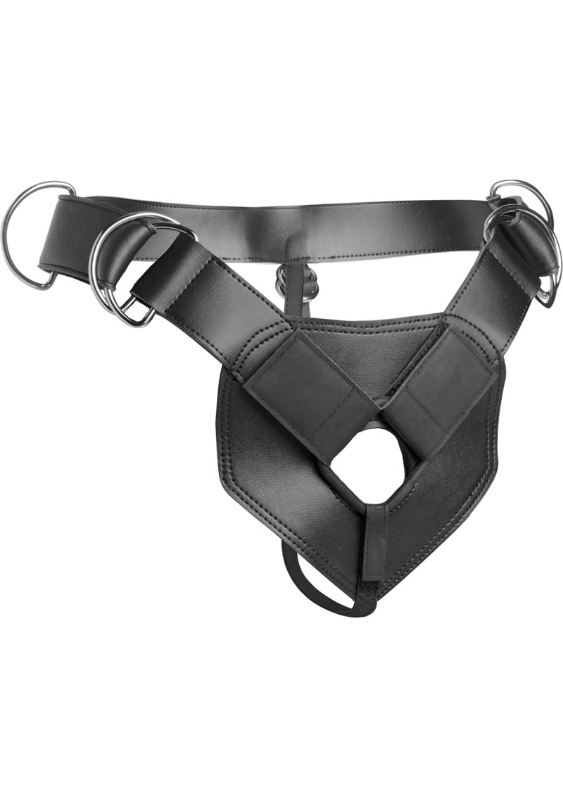 Strap U Flaunt l Strap On Harness System w/3 O Rings - Black