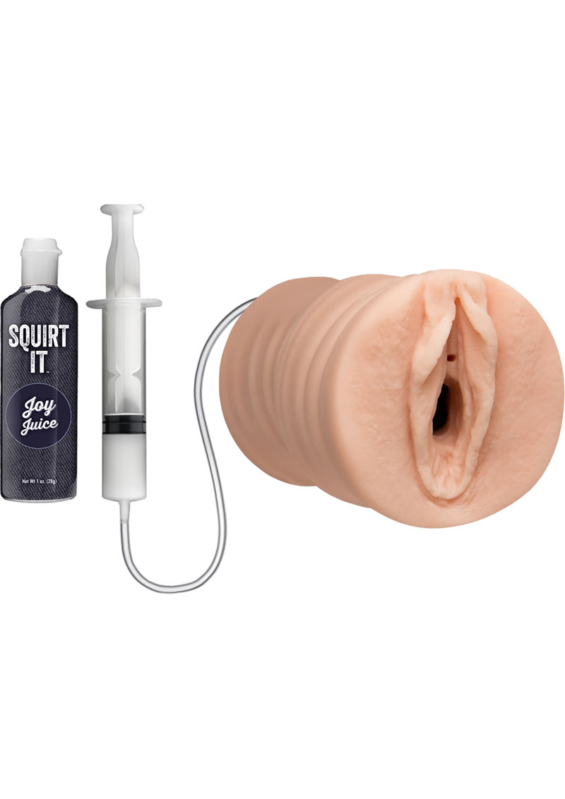 Squit It Ultraskyn Squirting Masturbator With 1oz Joy Juice - Pussy - Vanilla
