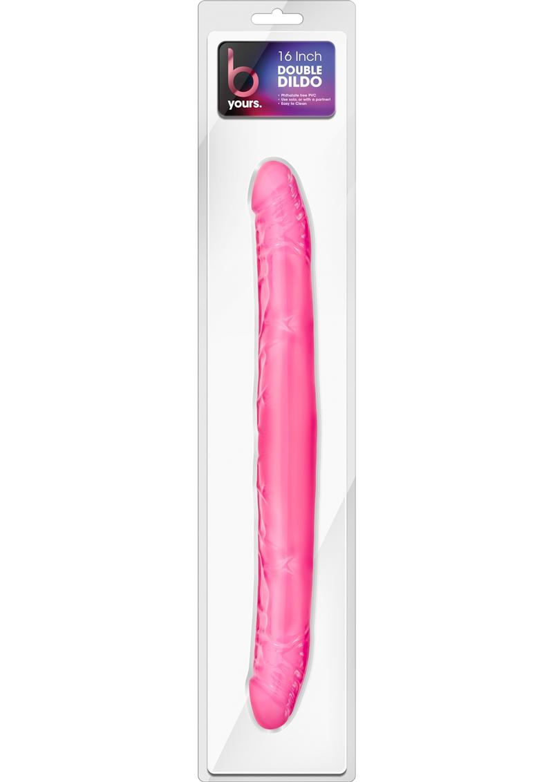B Yours Double Dildo 16in - Pink