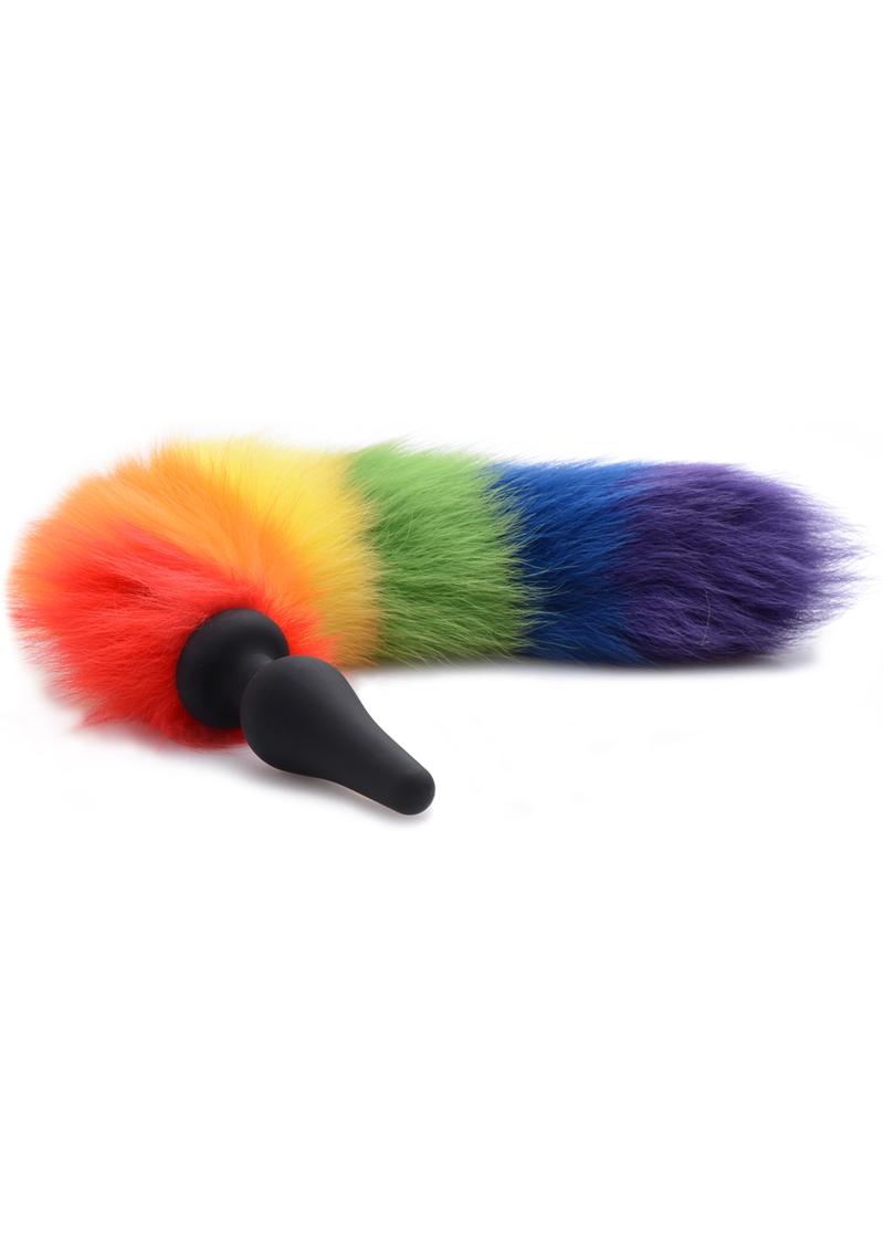 Tailz Rainbow Tail Silicone Butt Plug - Rainbow