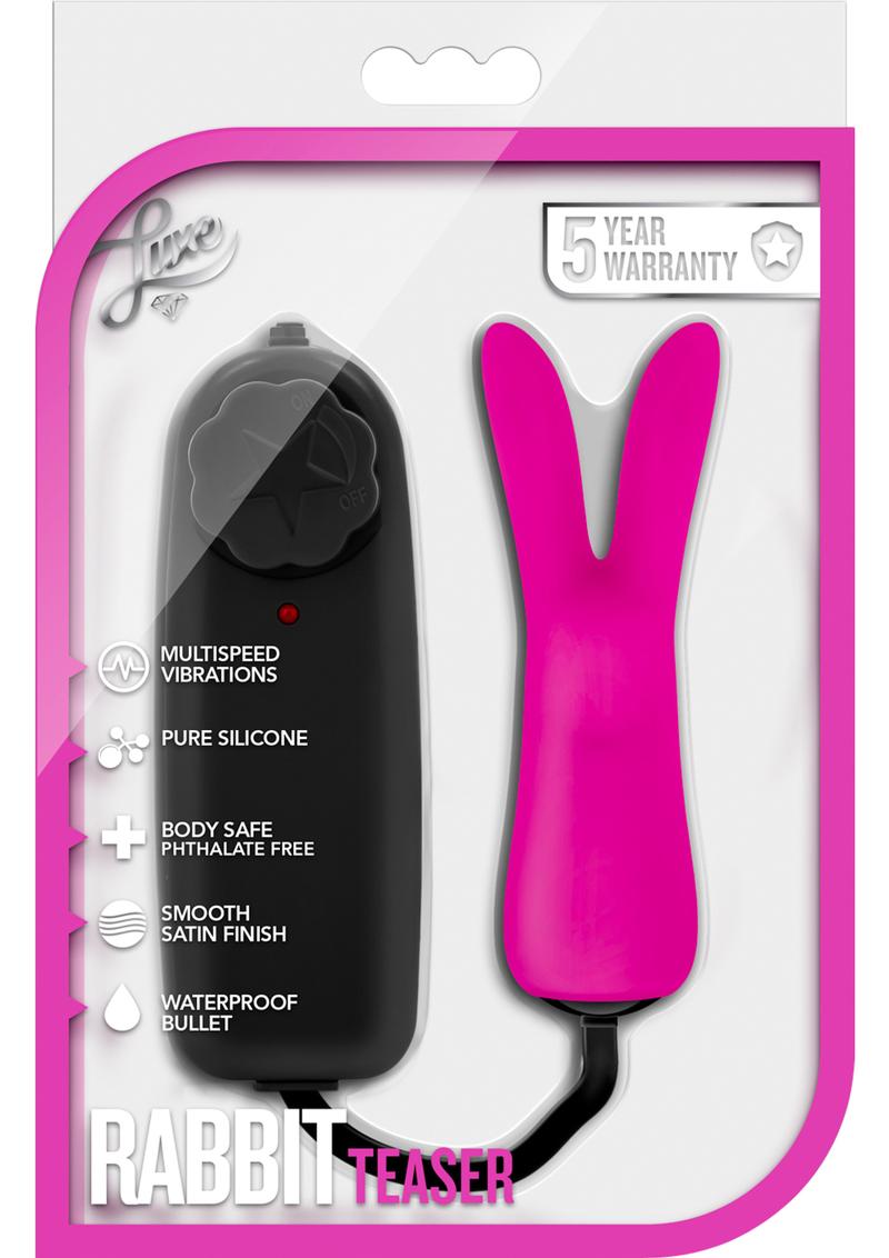 Luxe Rabbit Teaser Silicone With Remote Control - Fuchsia