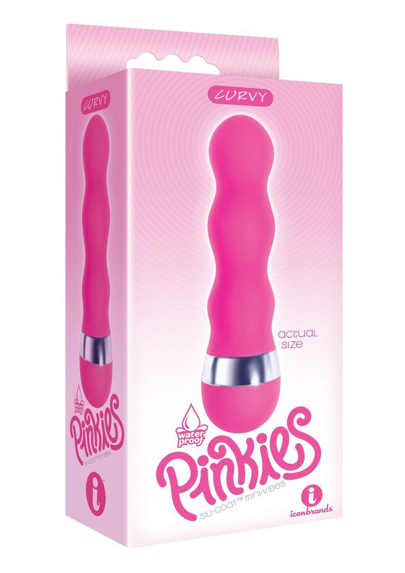 Curvy Silicone Mini Vibe 4.5in - Pink