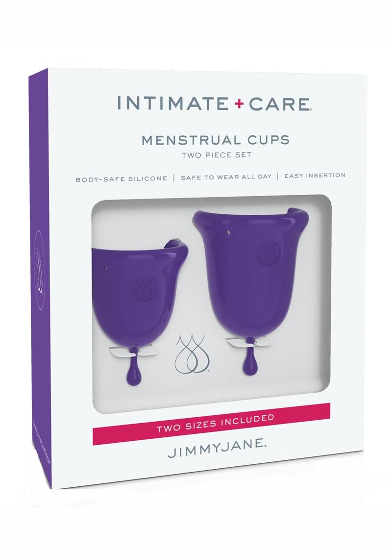Jimmyjane Intimate Care Silicone Menstrual Cups (2 Piece Set) - Purple