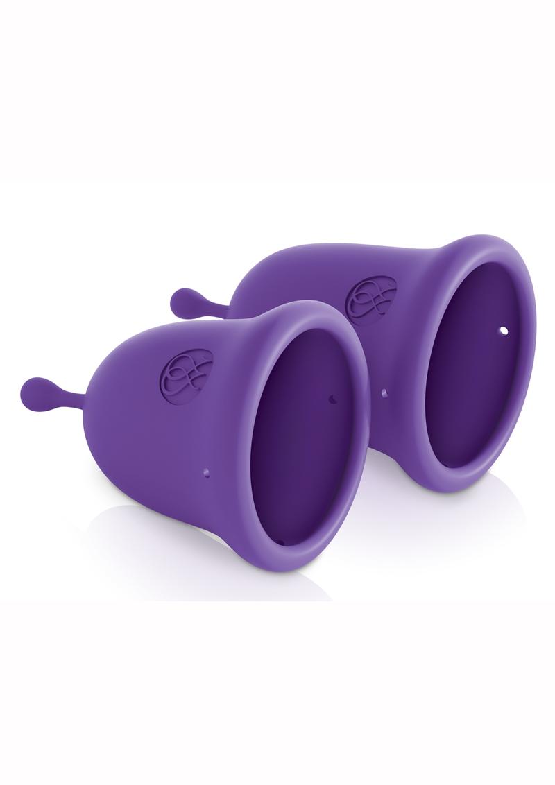 Jimmyjane Intimate Care Silicone Menstrual Cups (2 Piece Set) - Purple