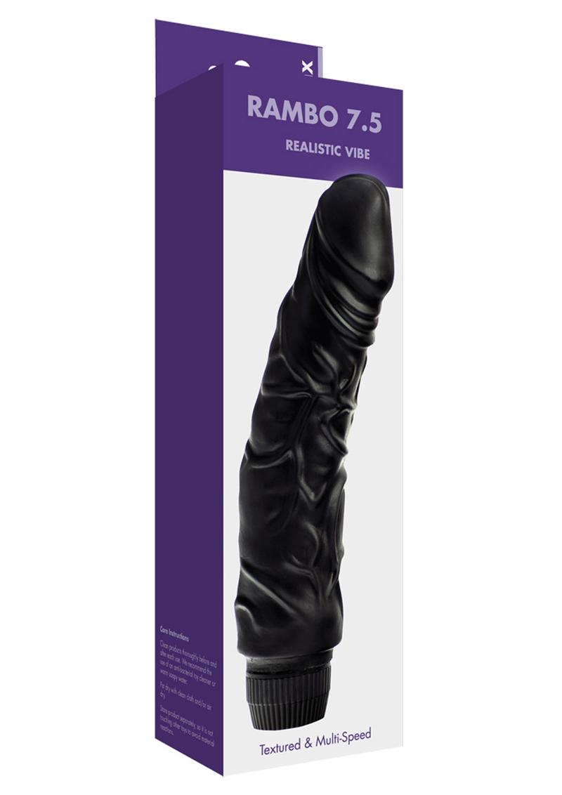 Kinx Rambo 7.5 Realistic Vibrator - Black