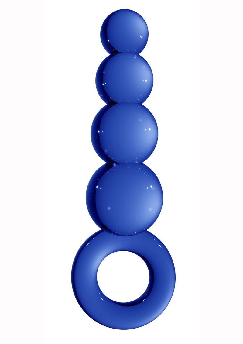 Chrystalino Tickler Glass Butt Plug 4.5in - Blue