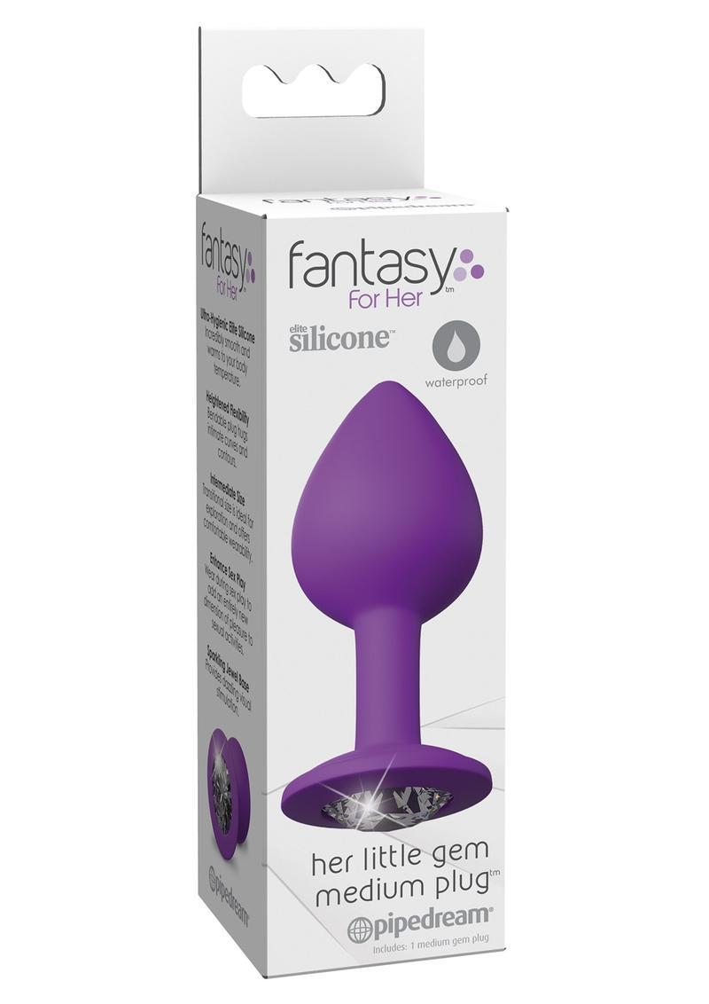 Fantasy For Her  Her Little Gem Medium Plug Anal Play Silicone Waterproof Purple